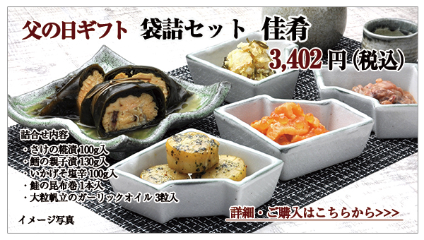 父の日ギフト 袋詰セット 佳肴 3,402円(税込)