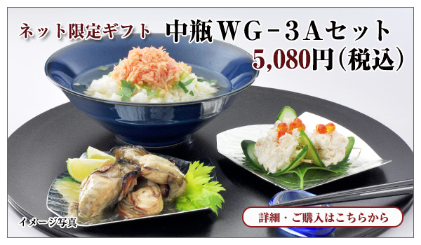 中瓶WG-3Aセット 5,080円(税込)