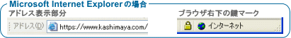 Microsoft Internet Explorerの場合
