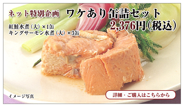 ワケあり缶詰セット(BL1-KL3)2,376円(税込)