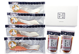 新巻鮭といくら醤油漬の詰め合わせ　6,264円（税込）
